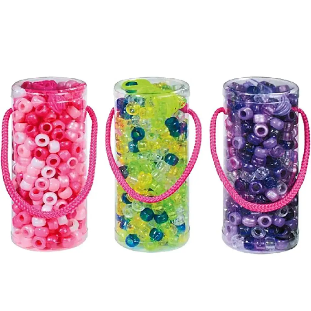 LENA: Színes gyöngyszett hengeres tárolóban