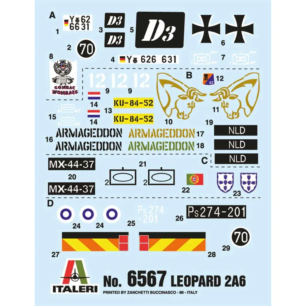 Italeri 1/35 Leopard 2A6 tank makett kép 2