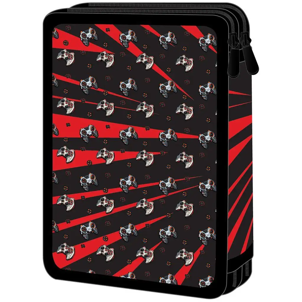 Luna: Must Team Let's play gamer mintás 2 szintes töltött tolltartó kép 2