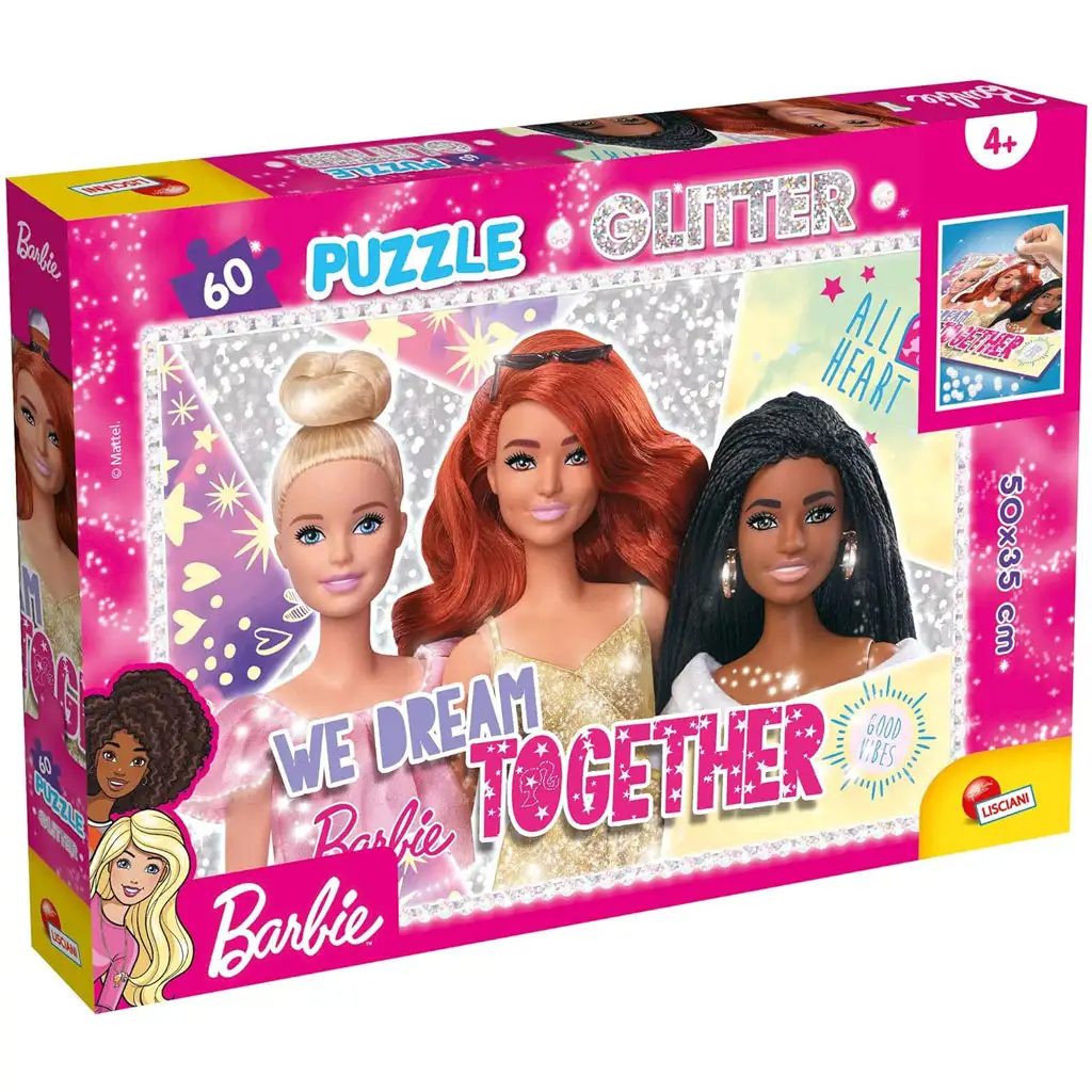 Barbie barátnők 60db-os glitter puzzle 50x35cm - Lisciani