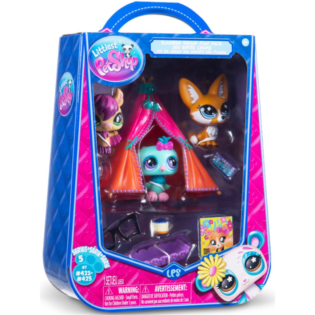 Littlest Pet Shop: Pizsama party 3db játékszett figurával