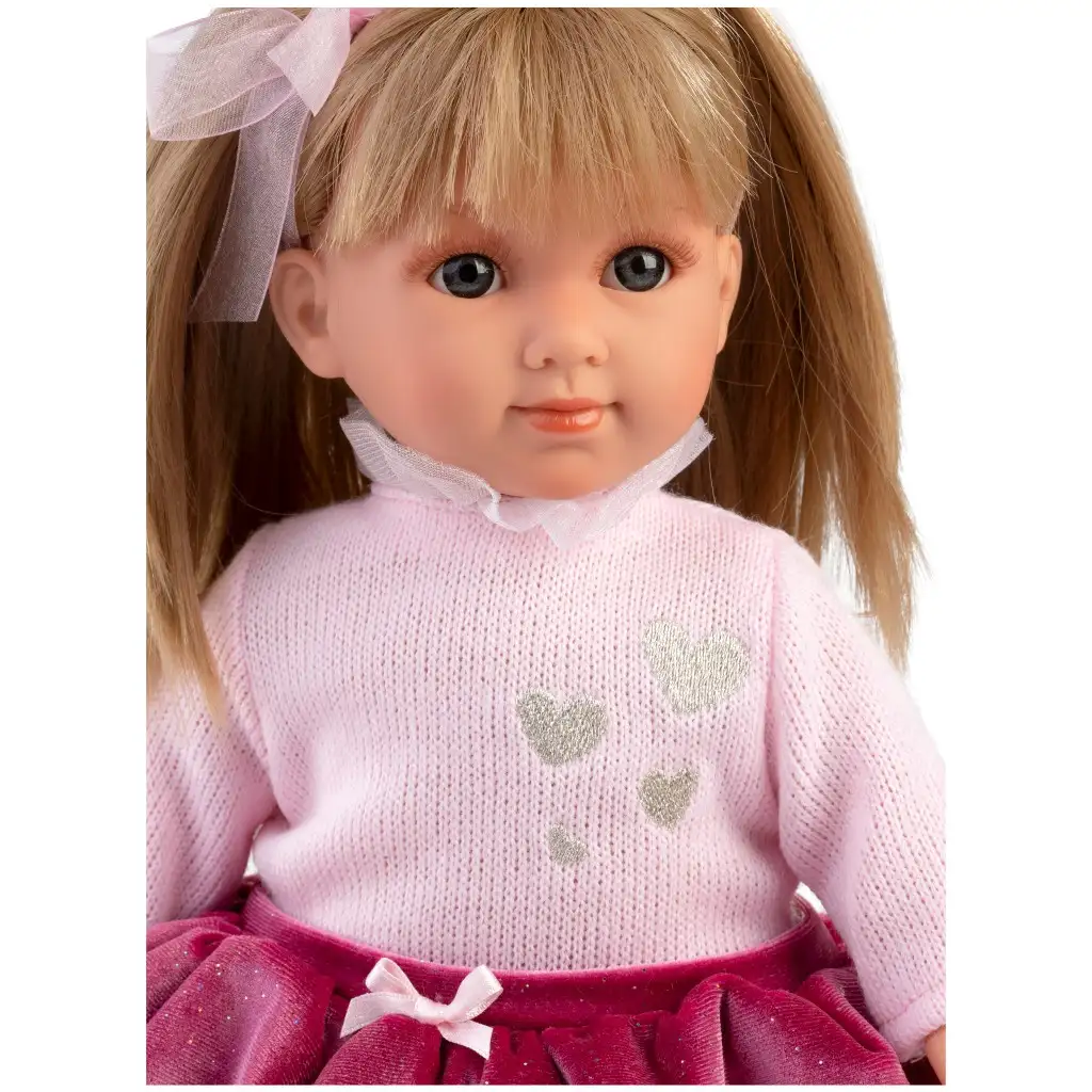 Llorens: Elena 35cm-es baba piros szoknyában kép 3