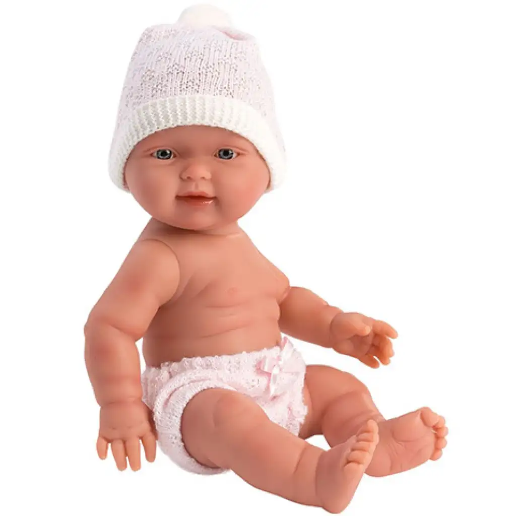 Llorens: Bebita 26cm-es kislány baba kisággyal kép 2