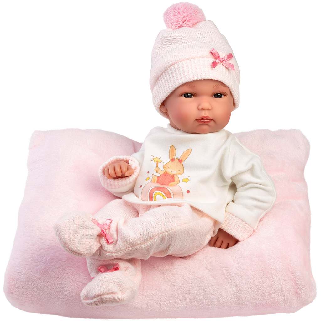 Llorens: Bimba 35cm-es újszülött baba párnával kép 2