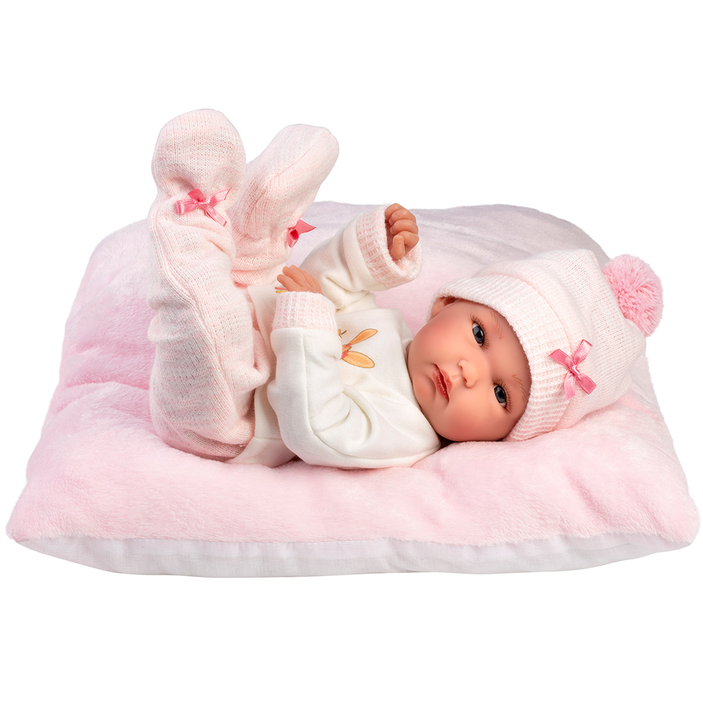 Llorens: Bimba 35cm-es újszülött baba párnával kép 3