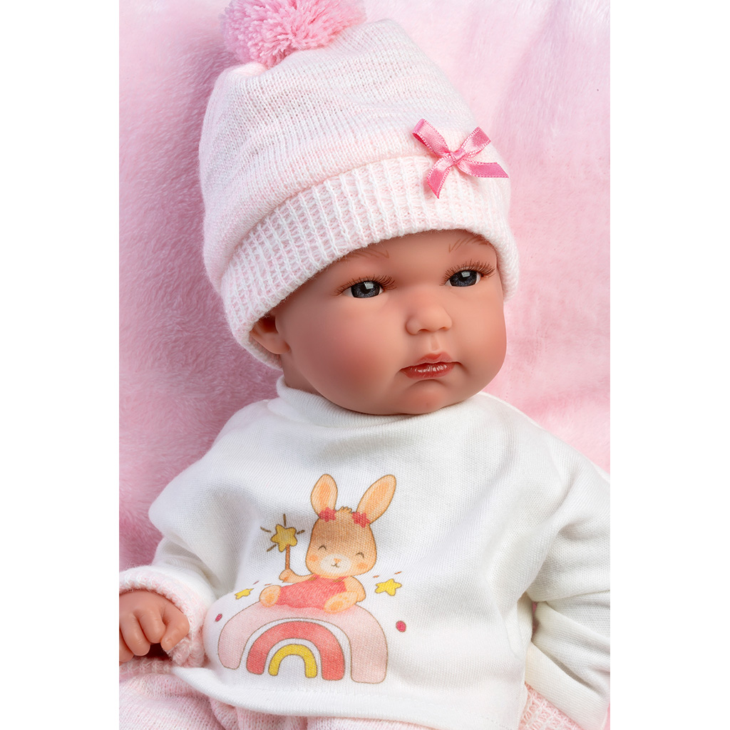 Llorens: Bimba 35cm-es újszülött baba párnával kép 4