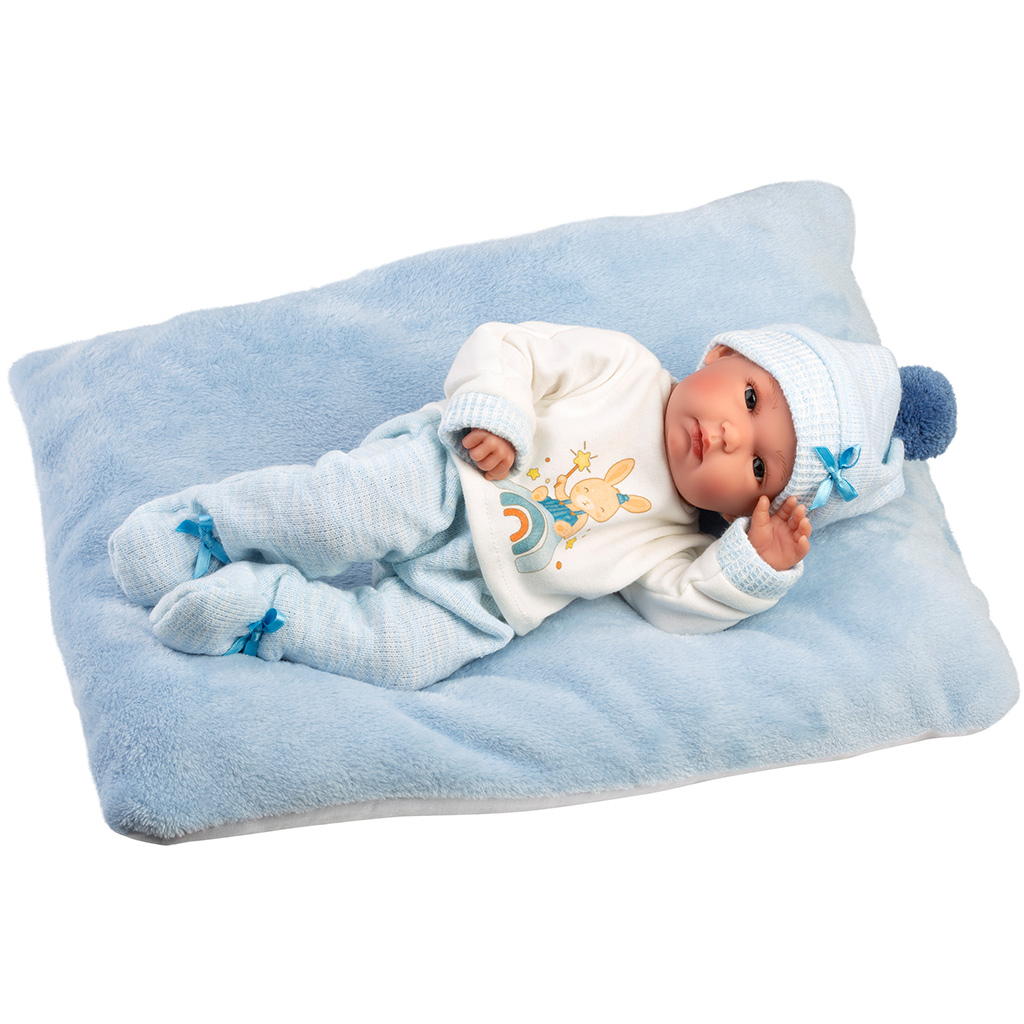 Llorens: Bimbo 35cm-es újszülött baba párnával kép 3