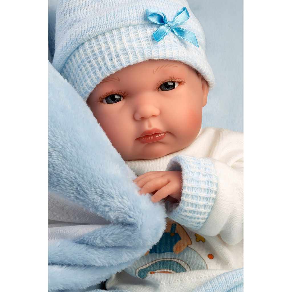 Llorens: Bimbo 35cm-es újszülött baba párnával kép 4
