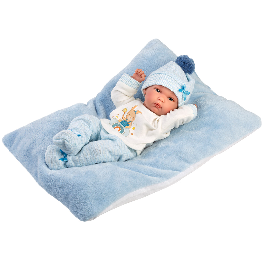 Llorens: Bimbo 35cm-es újszülött baba párnával