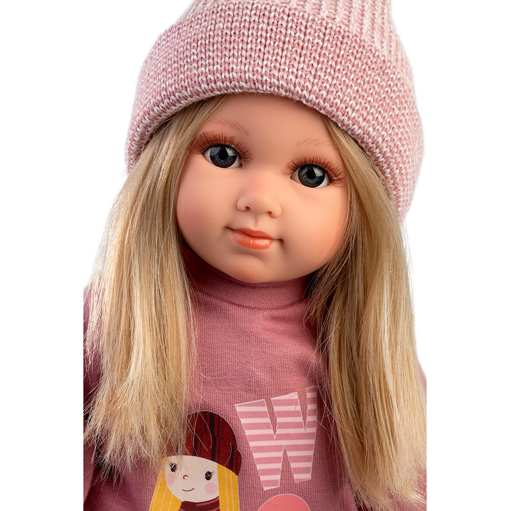 Llorens: Elena 35cm-es baba rózsaszín szettben kép 4