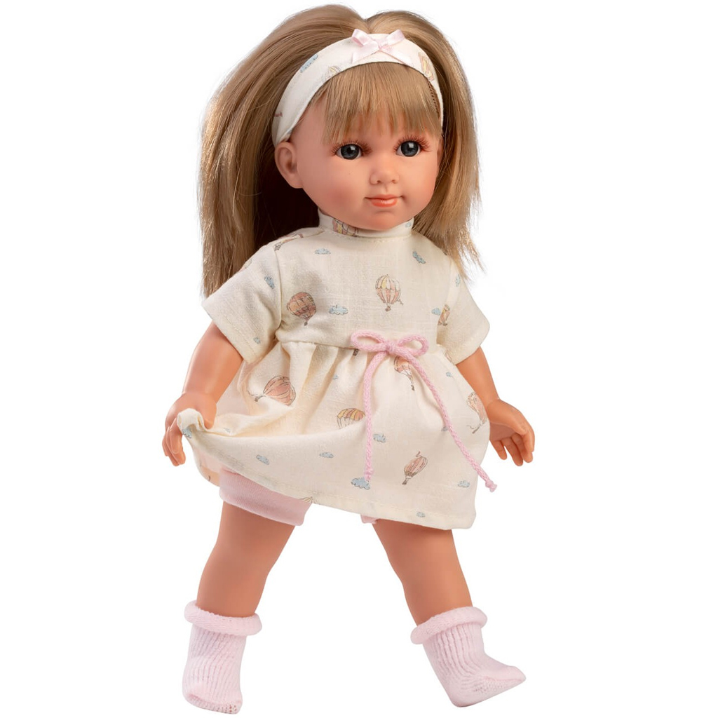 Llorens: Elena 35cm-es baba hőlégballonos ruhában