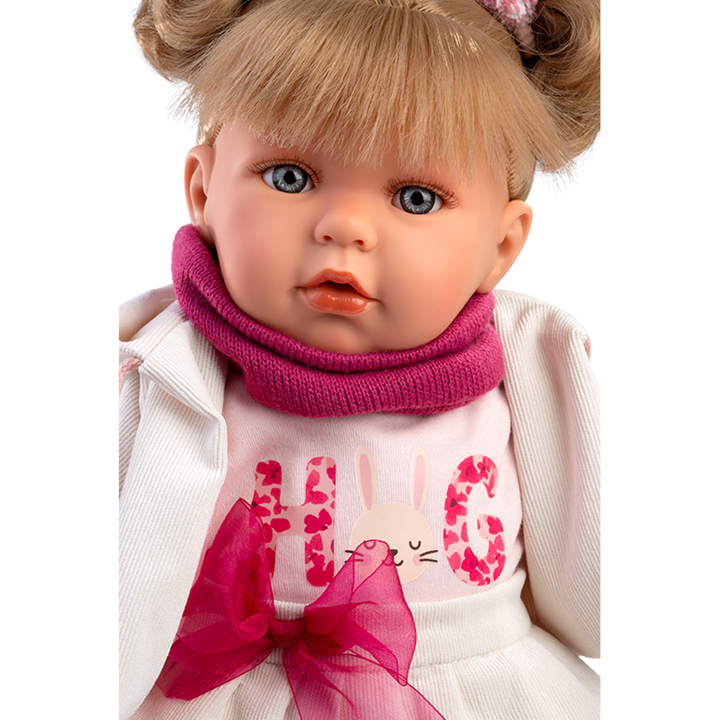 Llorens: Júlia 42cm-es síró baba cumival masnis szoknyában kép 2