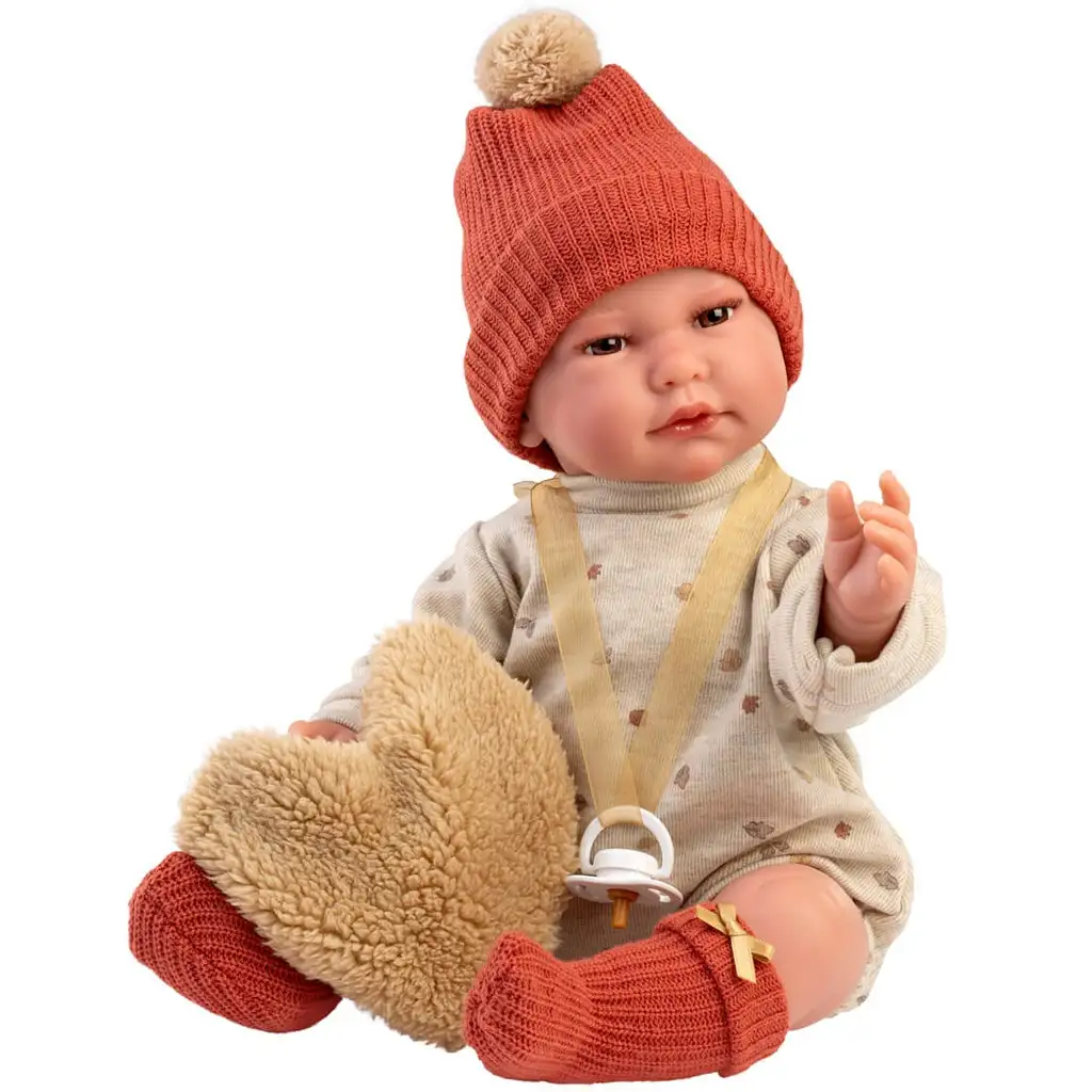 Llorens: Luis 45cm-es síró baba szív alakú párnával