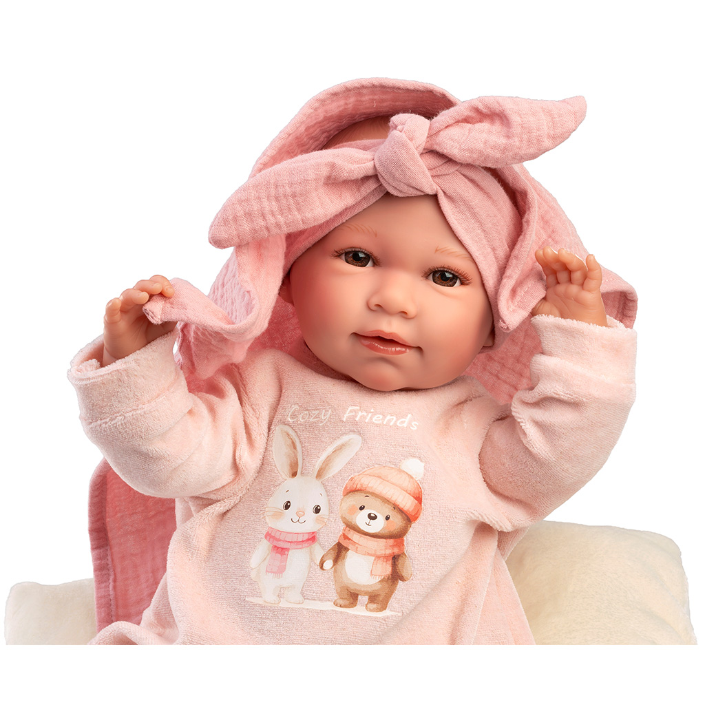 Llorens: Mimi 42cm-es síró baba párnával és takaróval kép 4