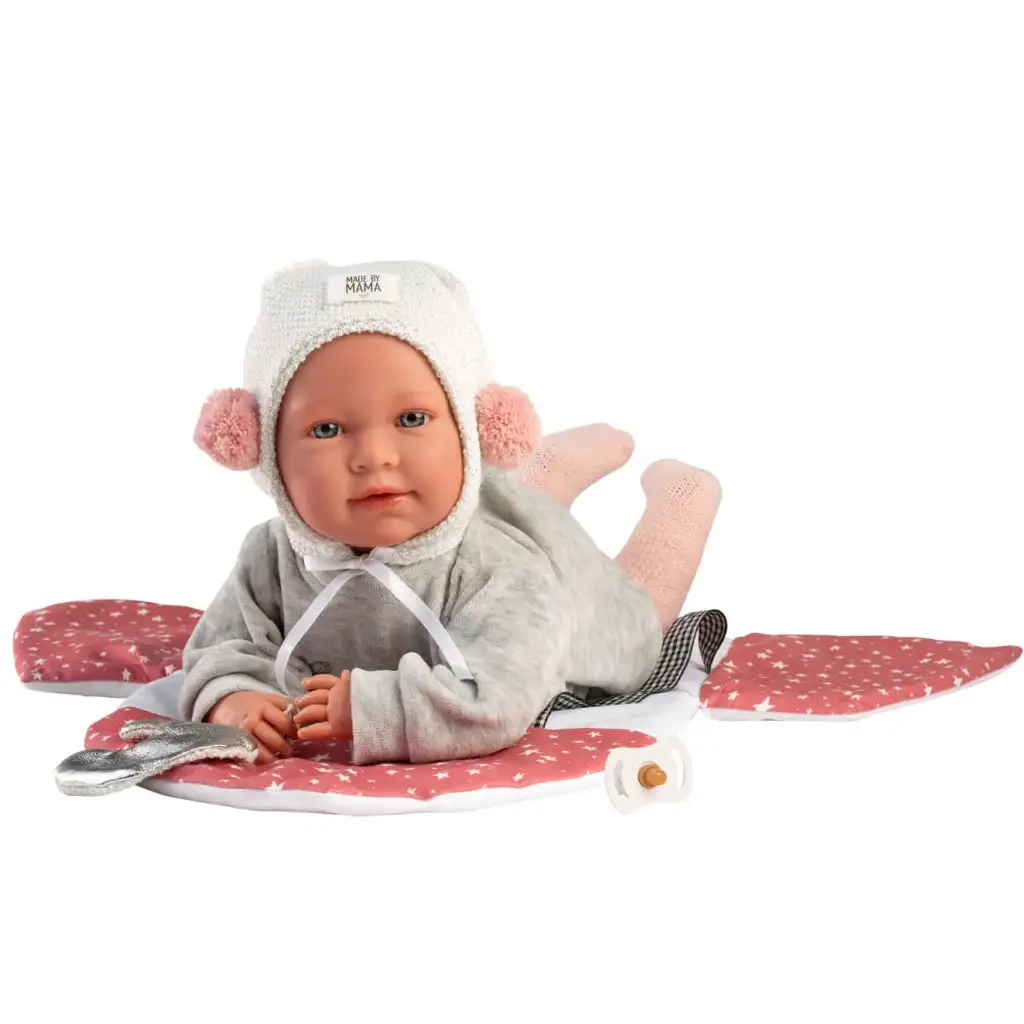 Llorens: Mimi 42cm-es síró baba csillagos babahordozóval kép 2