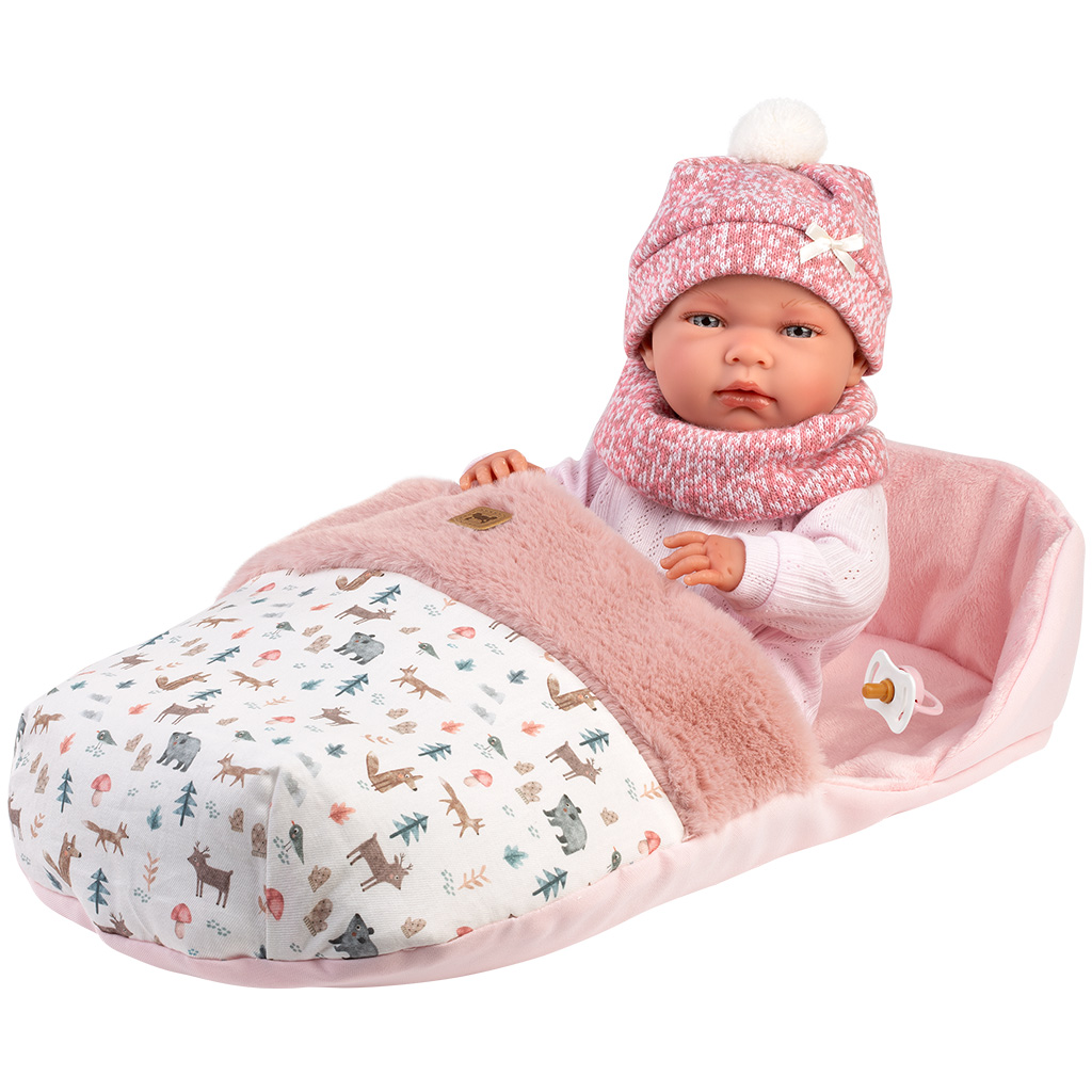 Llorens: Nica 40cm-es újszülött baba hálózsákkal