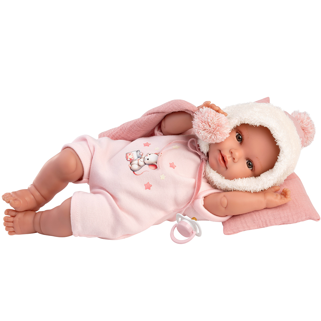Llorens: Olivia 38cm-es síró baba takaróval kép 3