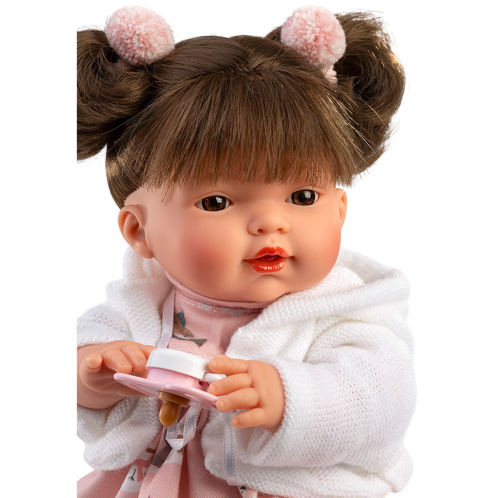 Llorens: Vera 33cm-es baba nyuszis ruhában cumival kép 3