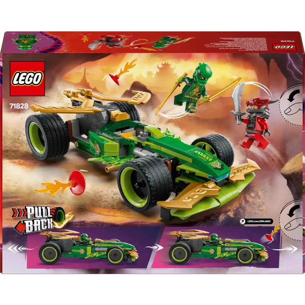 LEGO® Ninjago: Lloyd hátrahúzhatós versenyautója (71828) kép 2