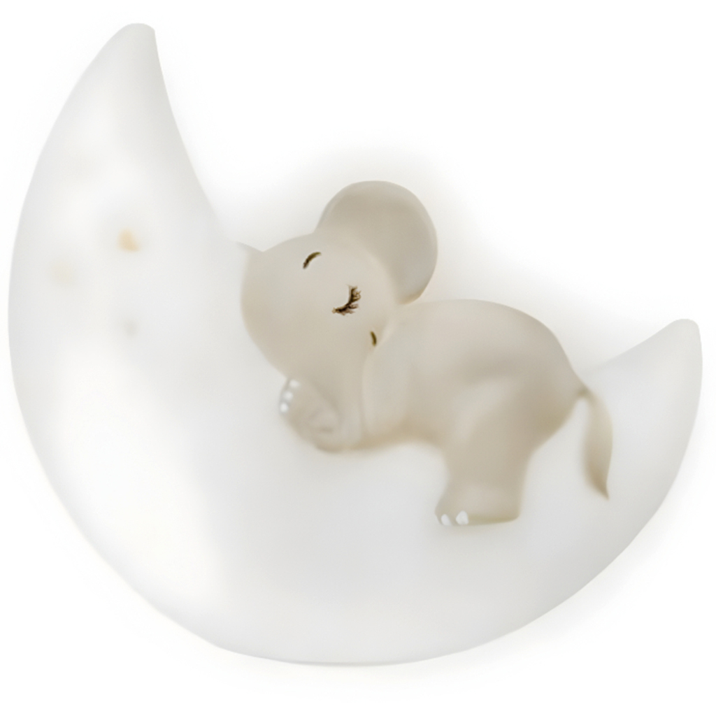 Luna: Alvó elefánt a holdon éjszakai lámpa kép 2