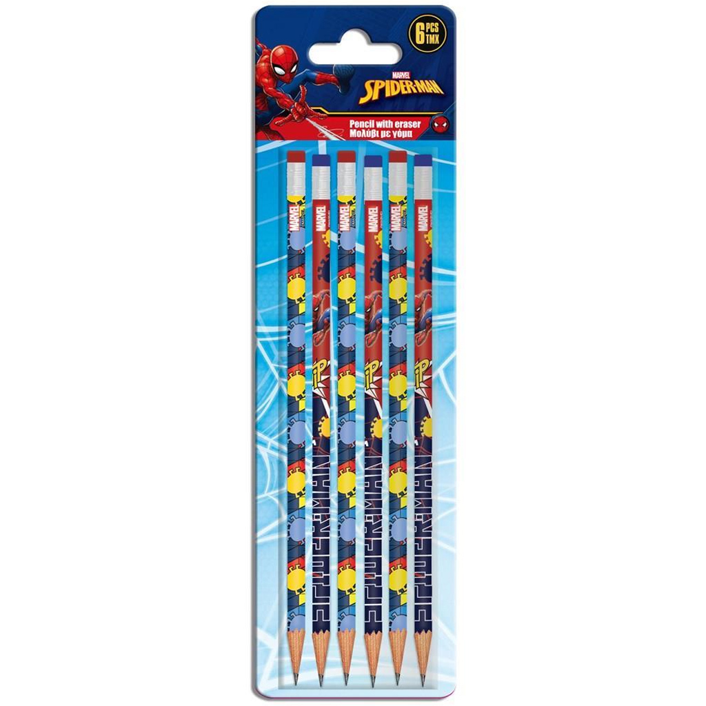 Luna: Pókember radíros grafitceruza 6db-os szett