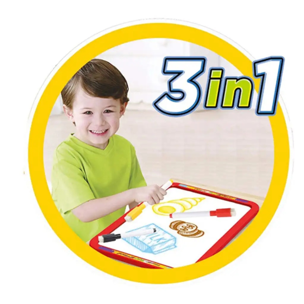 3az 1-ben kétoldalú rajztábla kék színben 40x6x59cm kép 4