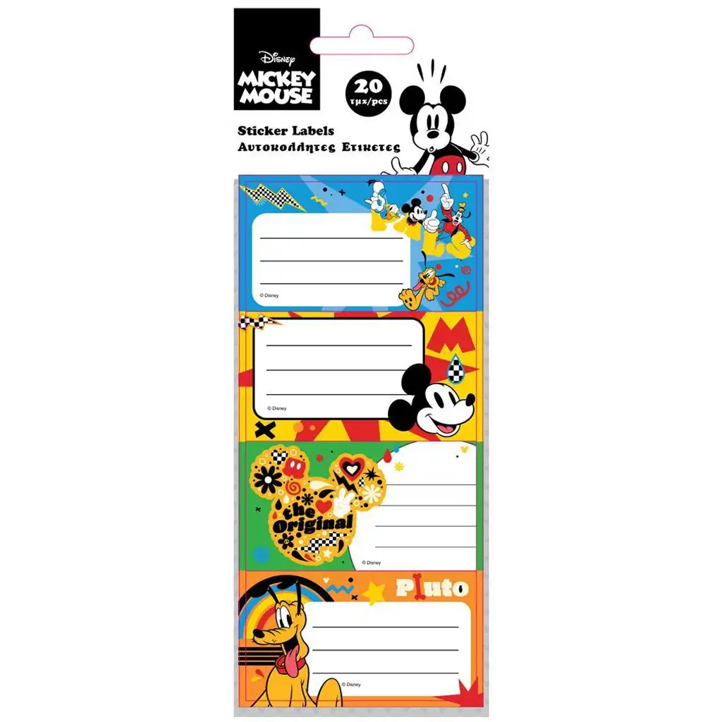 Luna: Mickey egér és barátai füzetcímke 20db-os csomag