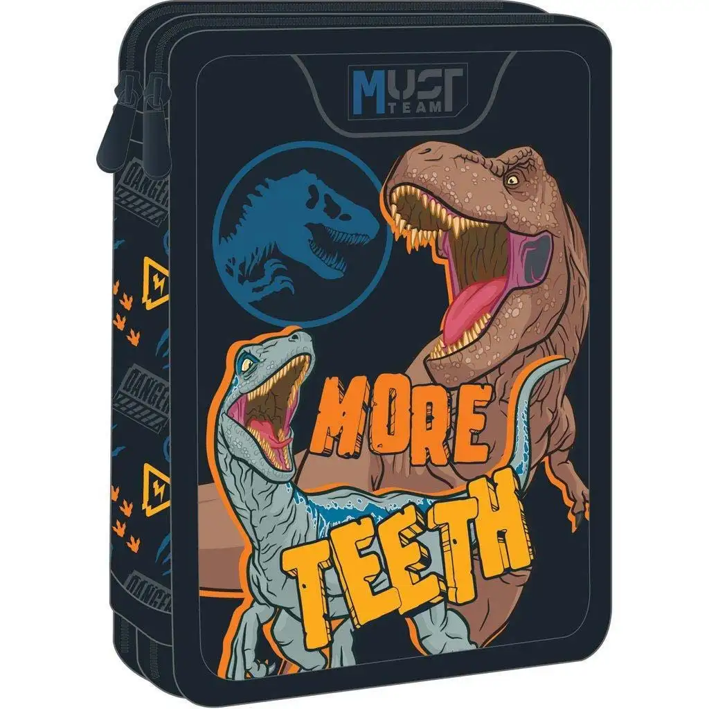 Luna: Must 2 szintes töltött tolltartó Jurassic – More Teeth