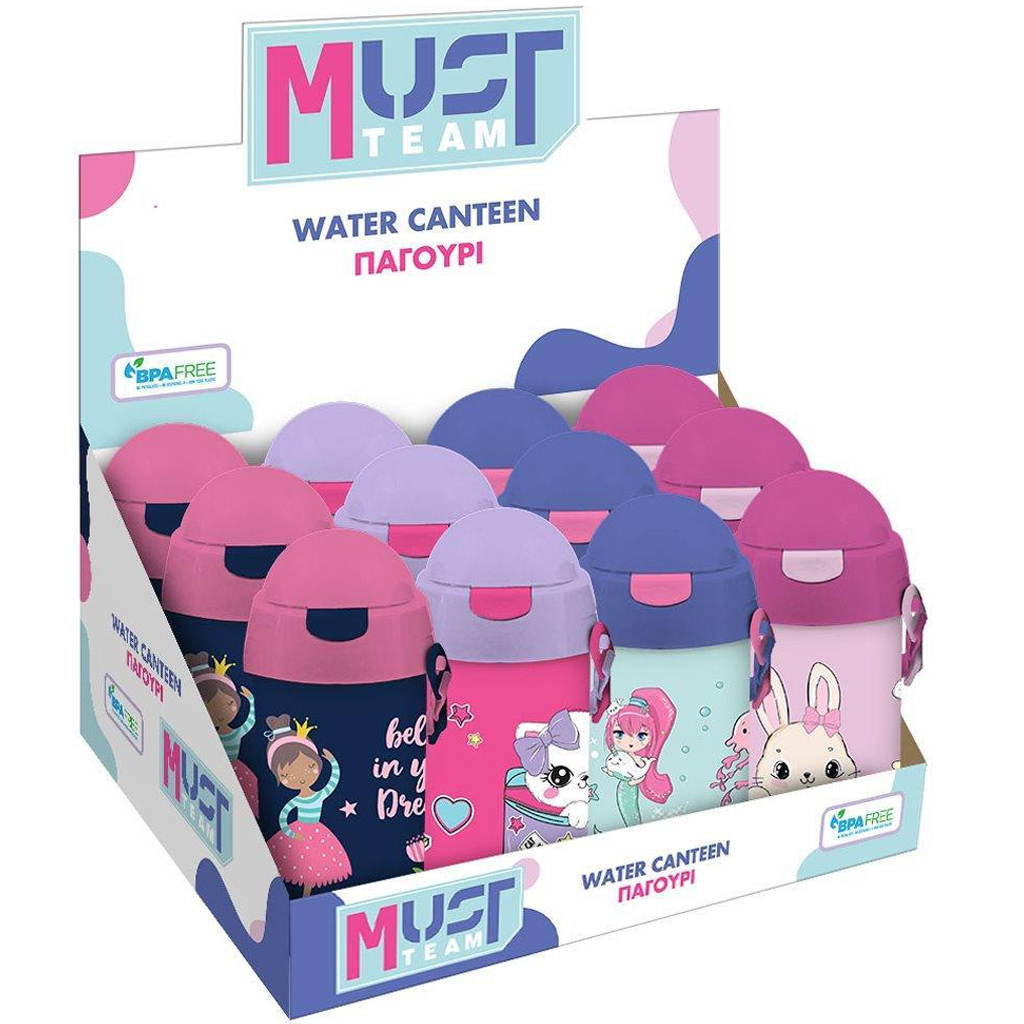 Luna: Must Team kulacs lányos mintával többféle változatban 500ml 1db