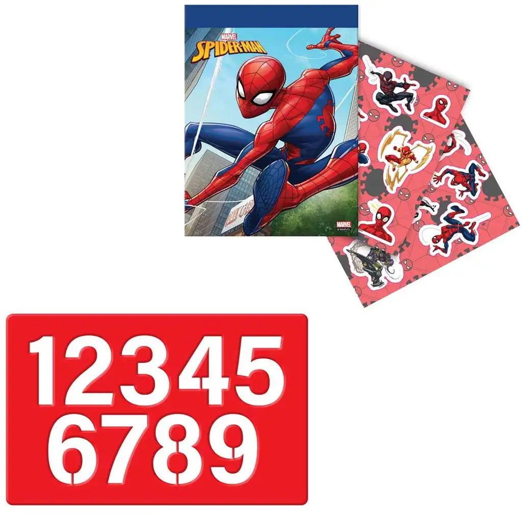 Luna: Pókember színező szett sablonnal és matricával 54x47cm kép 3