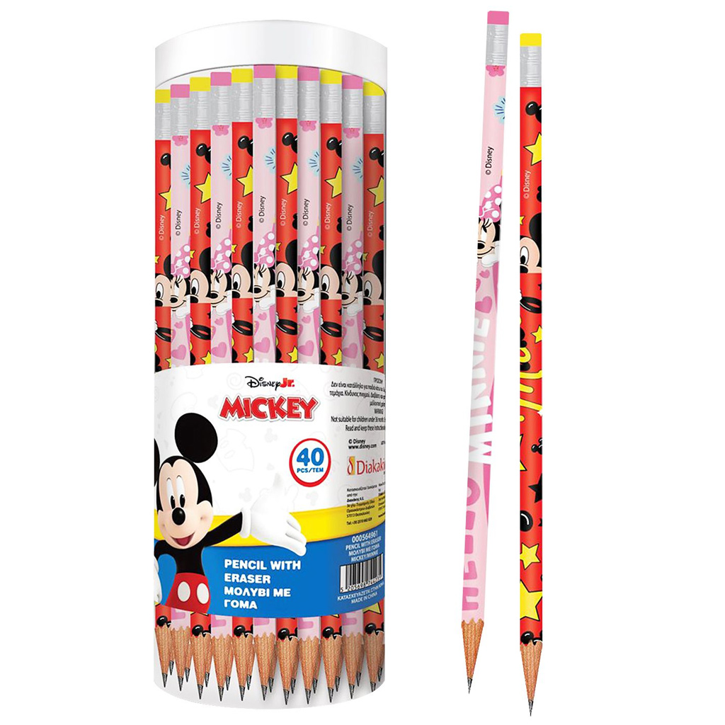 Luna: Mickey és Minnie egér radíros grafitceruza, kétféle változatban 1db