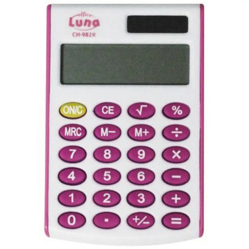 Luna: Színes Számológép 8 karakteres kijelzővel CH-982 többféle színben kép 4