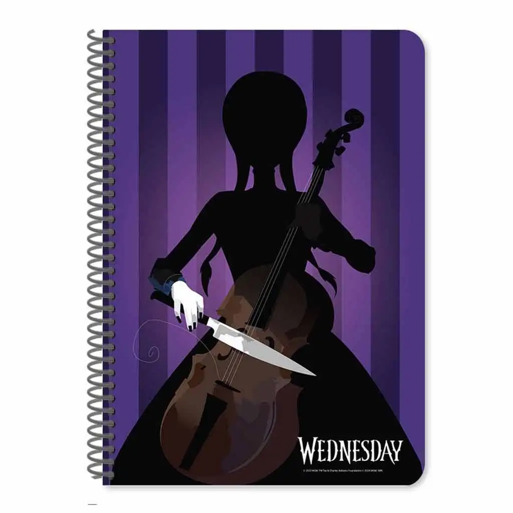 Luna: Wednesday vonalas spirál füzet A/4 60oldalas kétféle változatban 1db kép 3