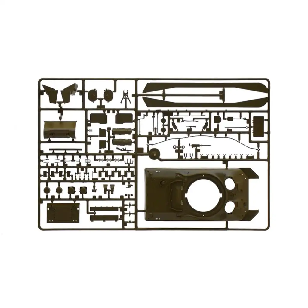 Italeri 1/35 M4A1 SHERMAN tank amerikai legénységgel makett kép 3