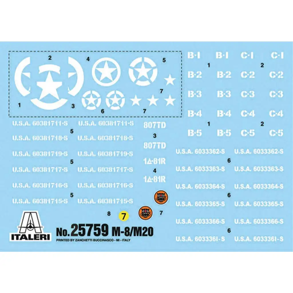 Italeri 1/56 M8/M20 tank makett kép 2