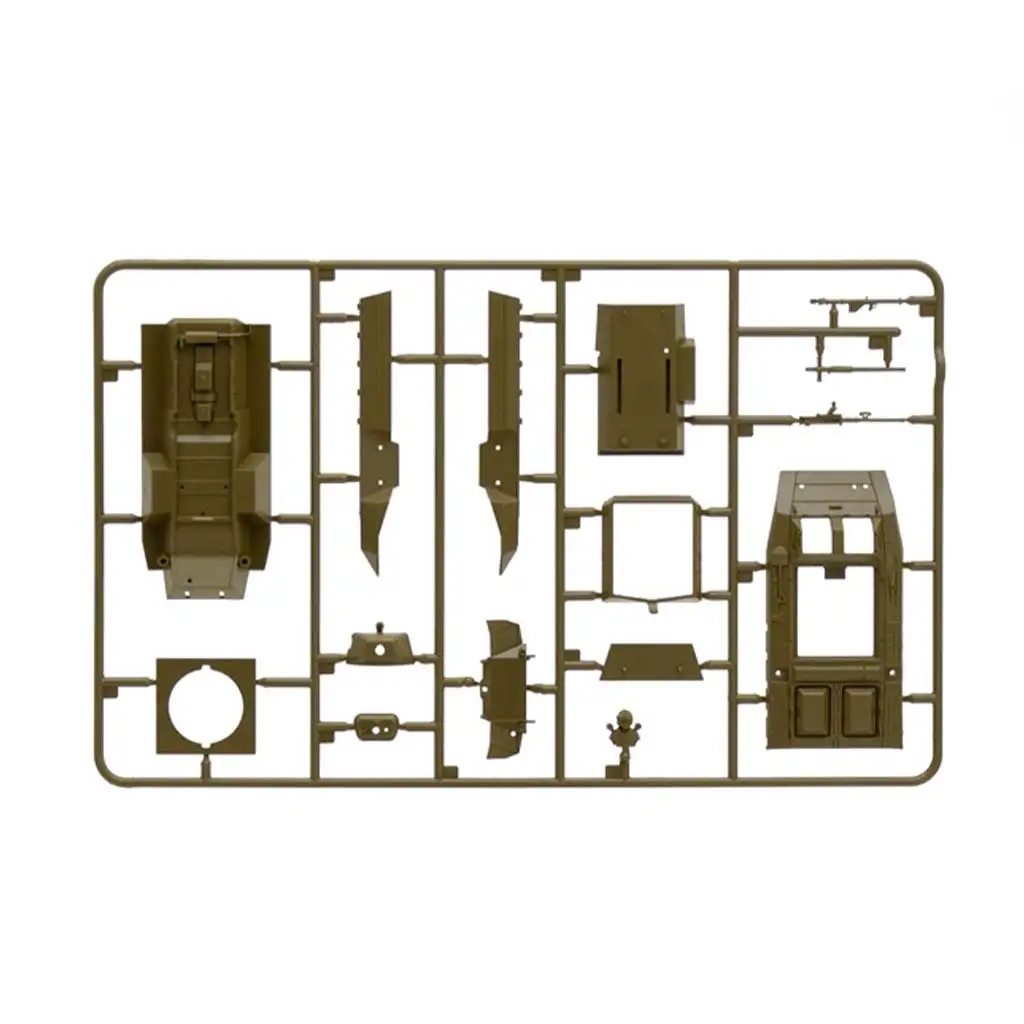 Italeri 1/56 M8/M20 tank makett kép 6