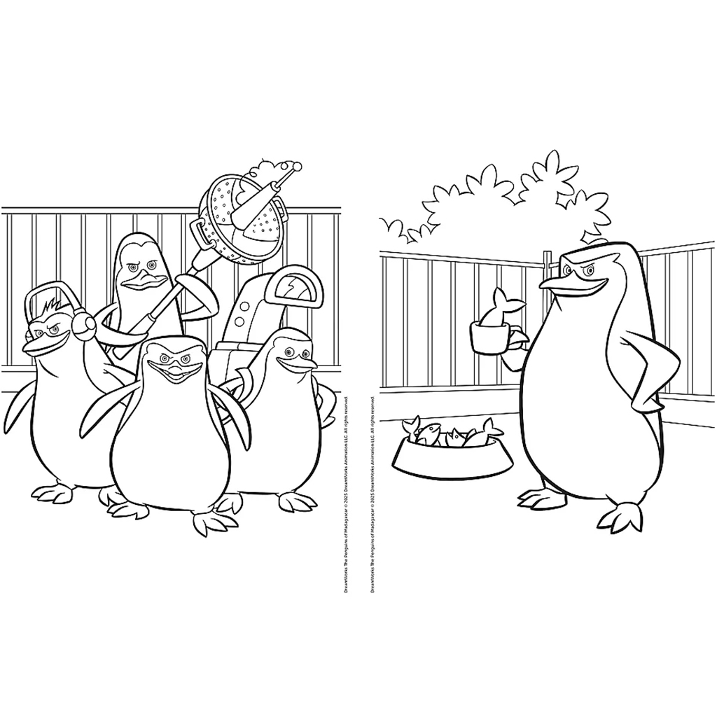 Madagaszkár pingvinjei kifestőkönyv - Trefl kép 2