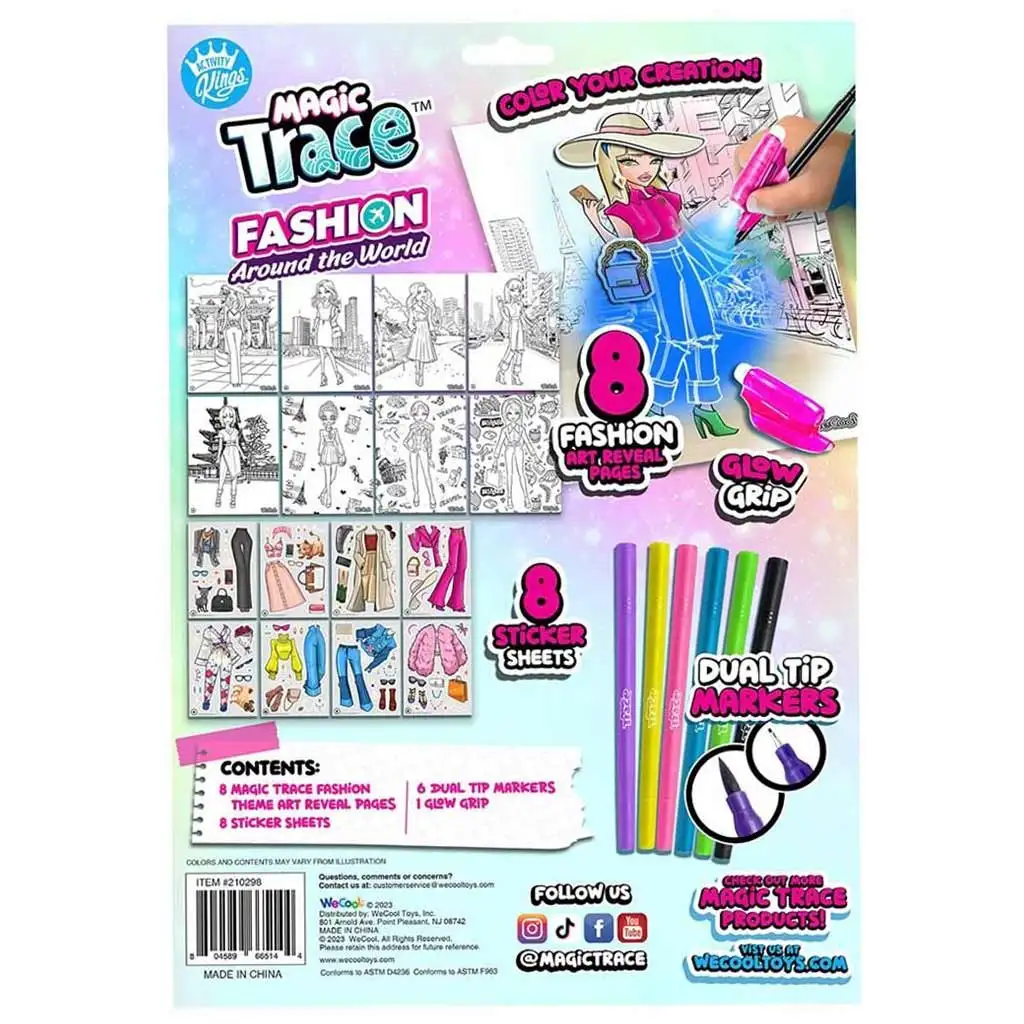 Magic Trace stúdió: Ragyogó rajzolás - divat kezdőszett kép 3