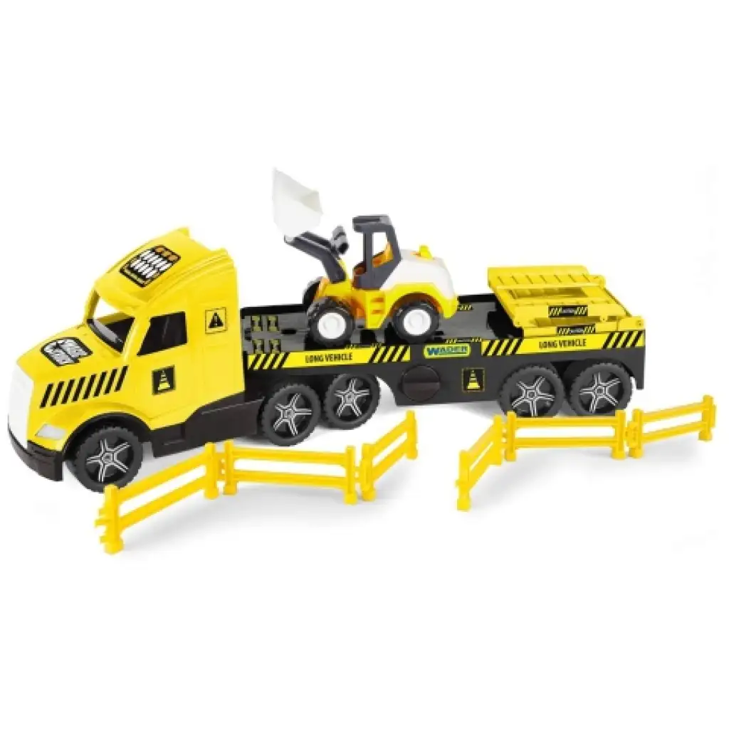 Magic Truck Technic: Kamion buldózerrel és fénnyel 80cm-es - Wader kép 2