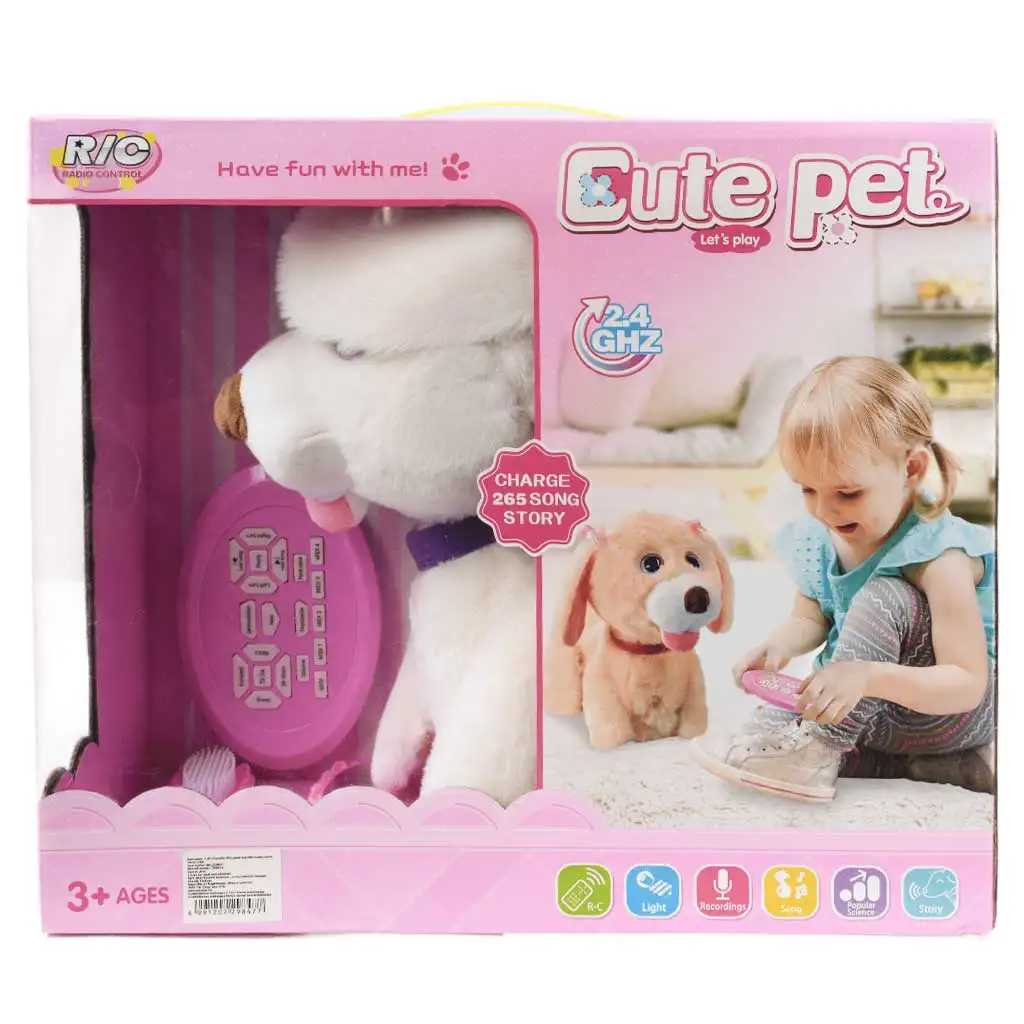 RC Cute Pet: Távirányítós interaktív plüss Labrador kutya kiegészítőkkel 2.4GHz 40cm kép 6