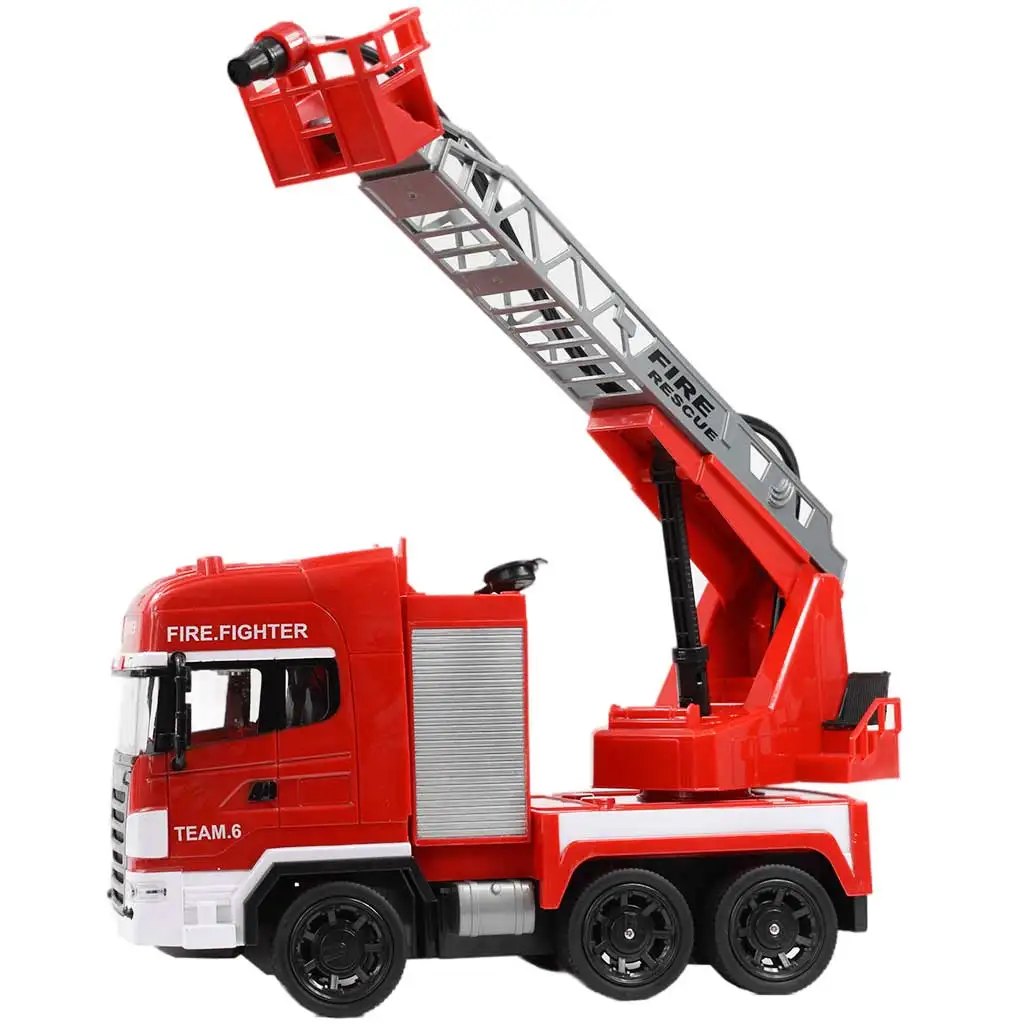 RC Távirányítós emelőkosaras tűzoltóautó vízágyúval 1/24-es méretarány 27 MHz 30cm kép 4