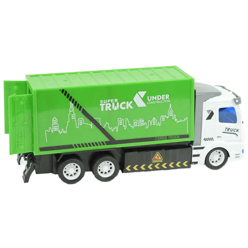 RC Távirányítós hulladék szállító teherautó fényeffektekkel 1/48-as méretarány 18cm kép 2