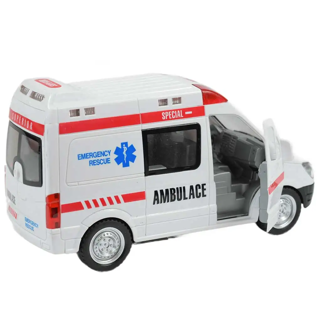 RC Távirányítós mentőautó fényeffektekkel 1/48-as méretarány 27 MHz 23cm kép 2