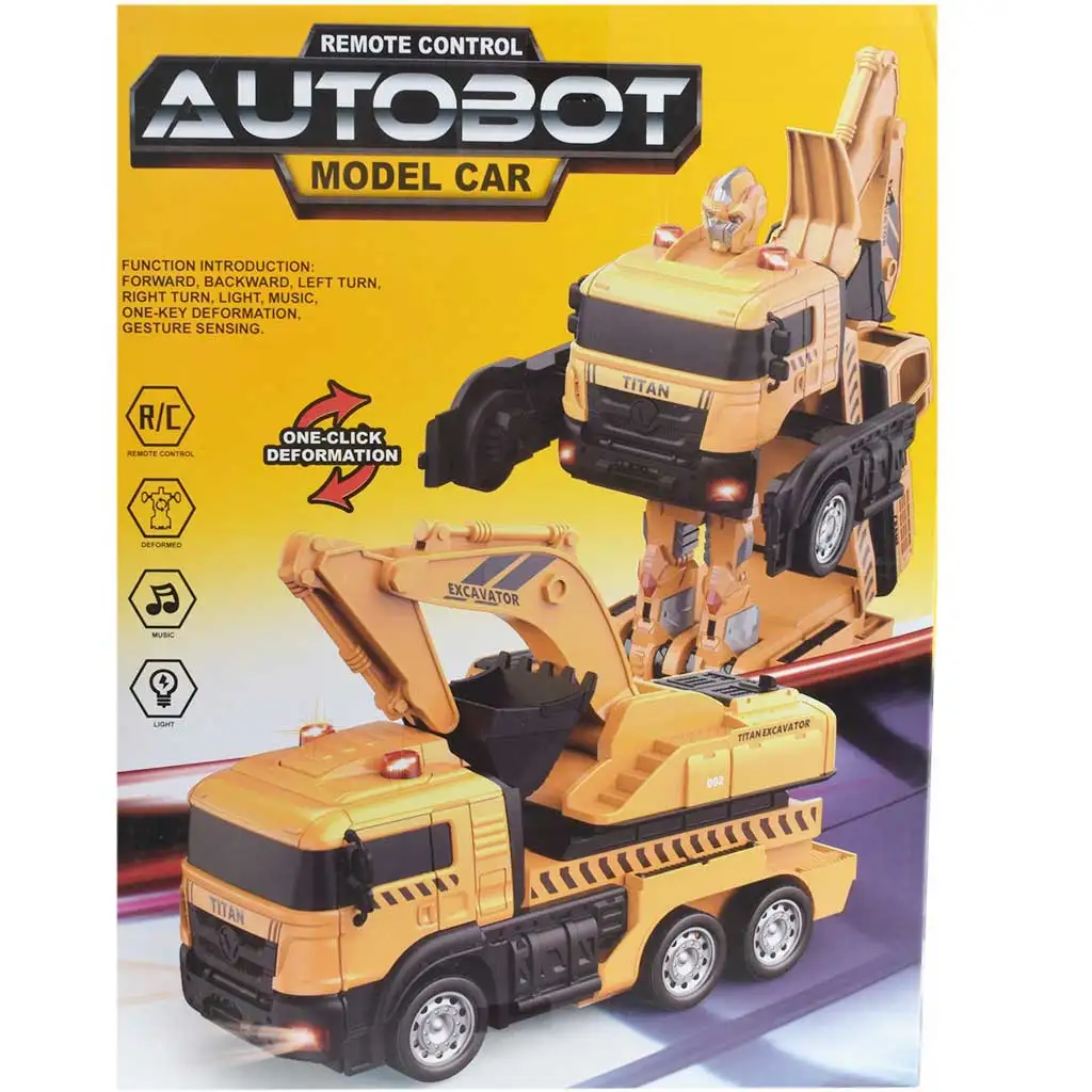 RC Távirányítós Autobot Titan robot átalakuló darus autó 27MHz 26cm kép 7
