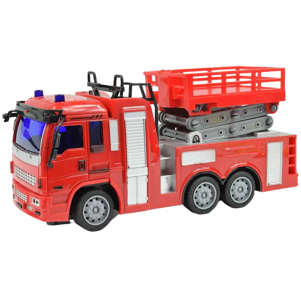 RC Távirányítós tűzoltóautó világítással 27MHz 20cm háromféle változatban 1db kép 3