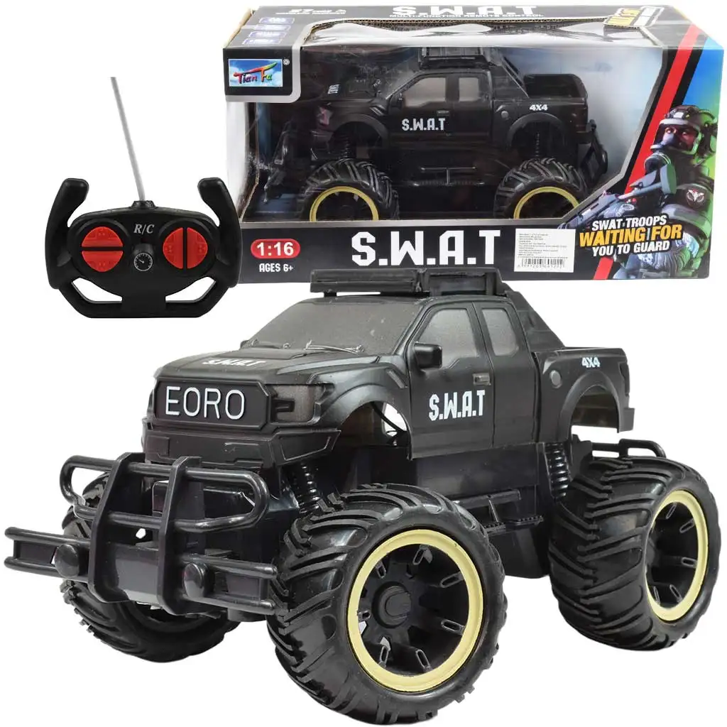 RC Távirányítós Off-Road SWAT terepjáró autó 1/16-os méretarány 27MHz 23cm