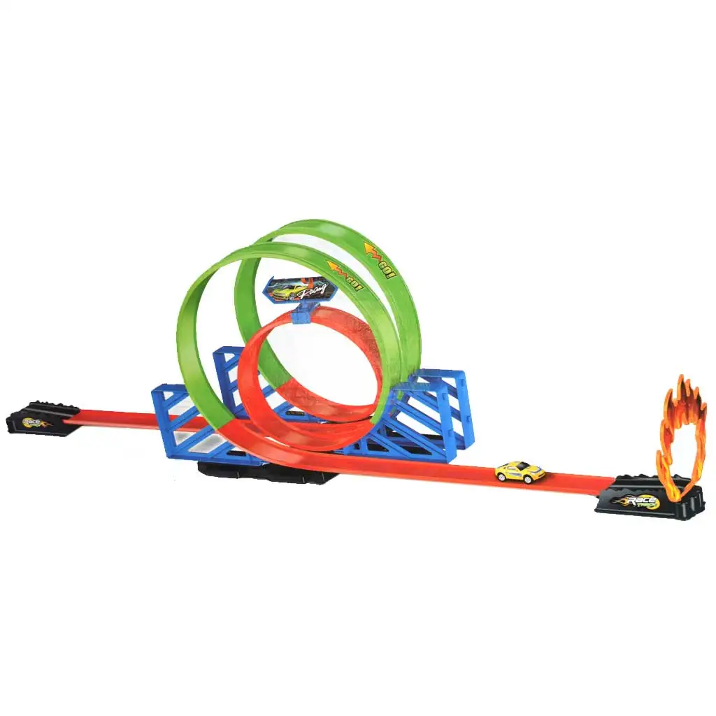 Track Racing: 360°-os dupla szuper hurok versenypálya 1db kisautóval 1/64 kép 3