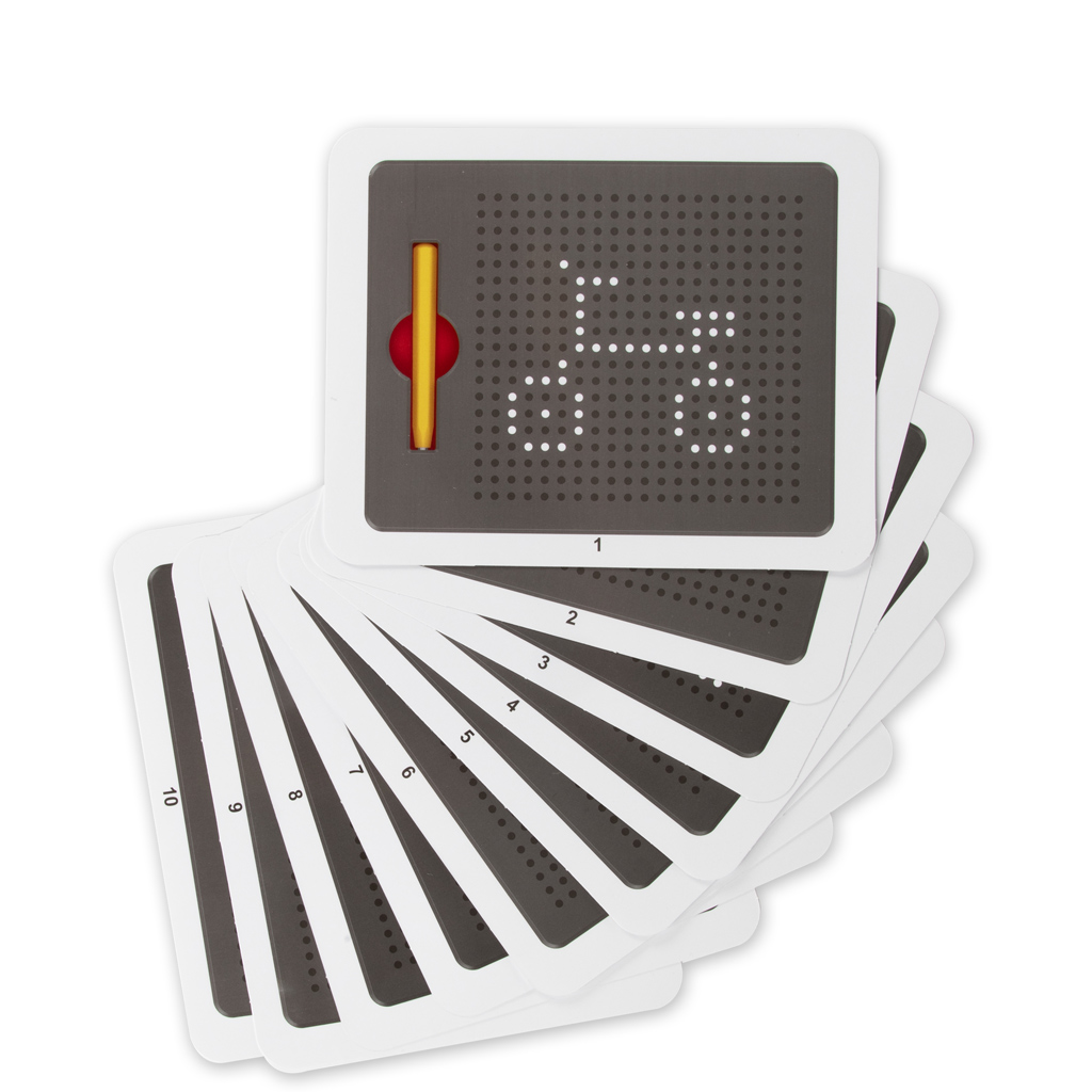 Mágneses rajztábla golyókkal és tollal kép 5