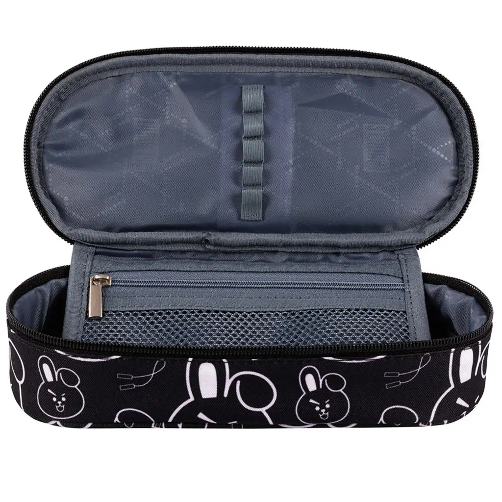 St.Right: Clever Bunny nyuszis ovális tolltartó fekete színben 23cm kép 2