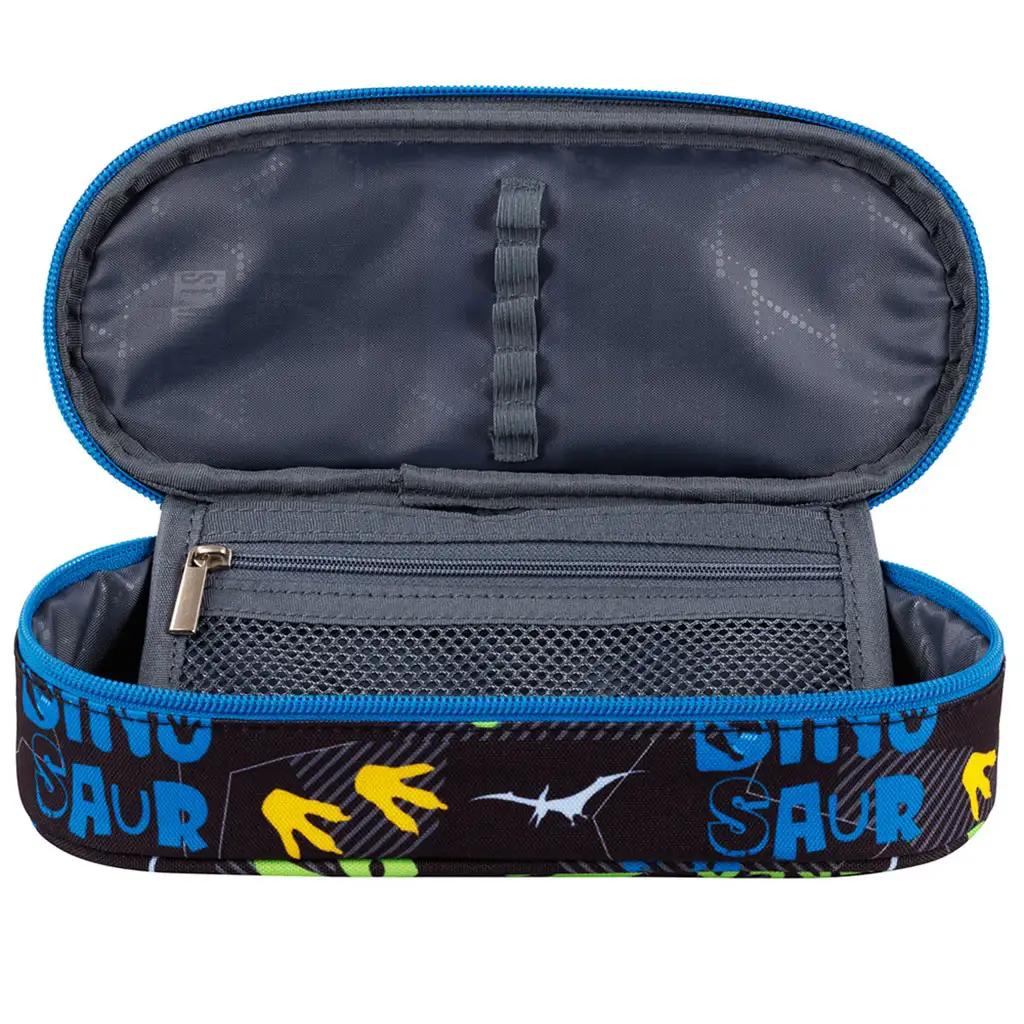 St.Right: Dinoszaurusz mintás kék színű ovális tolltartó 23cm kép 2